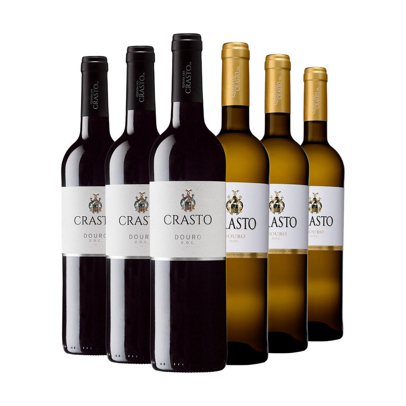 Kit 6 Vinho Crasto Douro Tinto e Branco