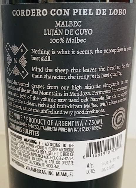 Kit 6 Cordero con Piel de Lobo Malbec