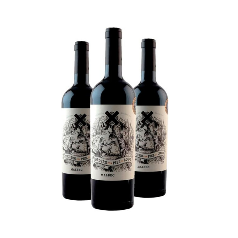 Kit 3 Cordero Con Piel de Lobo Malbec